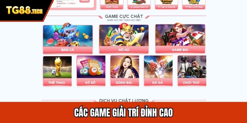 Các game giải trí đỉnh cao